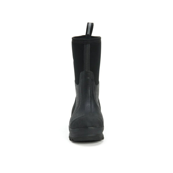 Black | Muckboot Chore Classic Unisex Mid All Condition Work Boot Image Showing Front View.