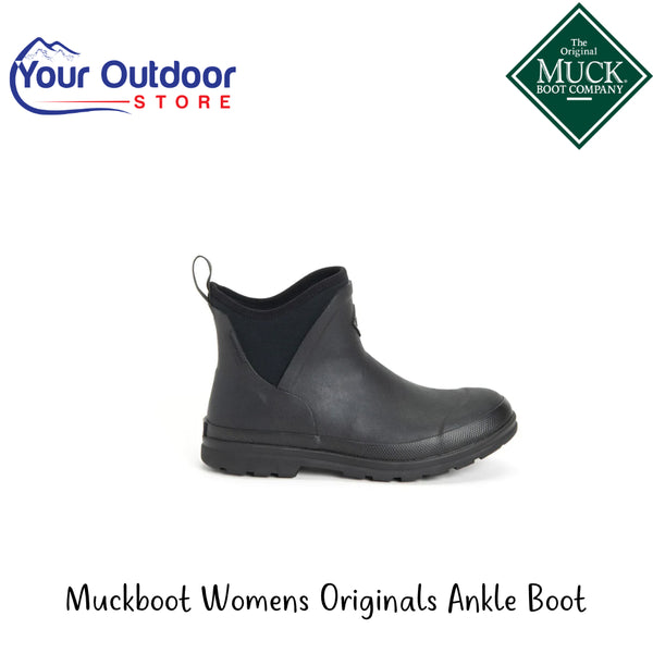 Muckboot Womens Originals Ankle Boot | Hero Image Showing All Logos And Titles.