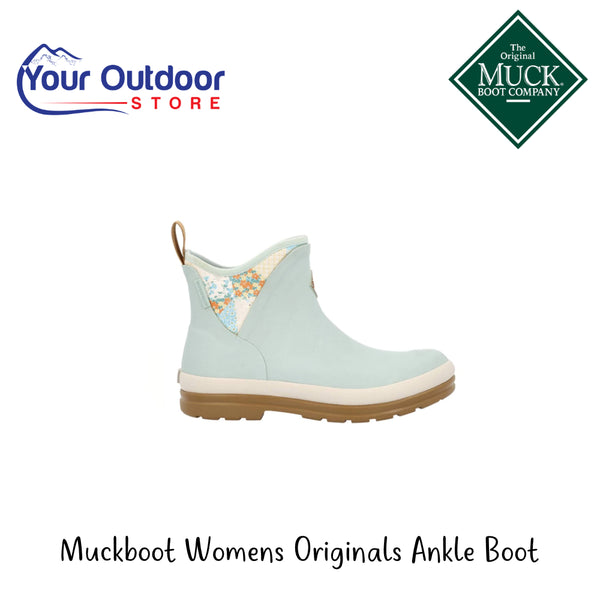 Muckboot Womens Originals Ankle Boot | Hero Image Showing All Logos And Titles.