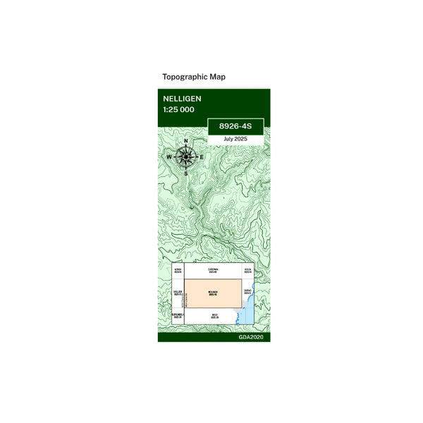 Nelligen 8926-4-S NSW Topographic Map 1 25k | Image Showing No Logos Or Titles.