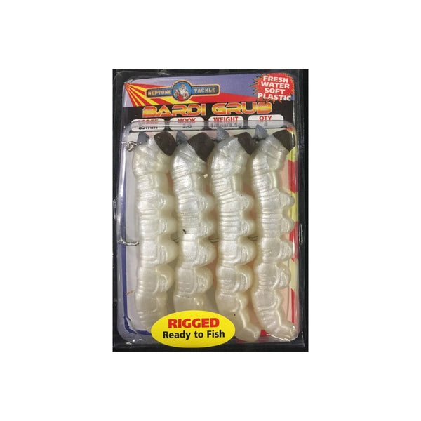 Neptune Tackle Bardi Grub Lures | Image Showing No Logos Or Titles.