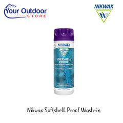 Nikwax SoftShell Proof In Wash | Hero Image Showing Logos And Titles.