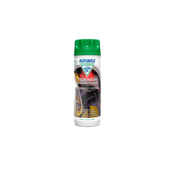 300ml | Nikwax Twin Tech Wash/ Tx Direct Wash Duo Pack Image Showing Tech Wash Bottle.
