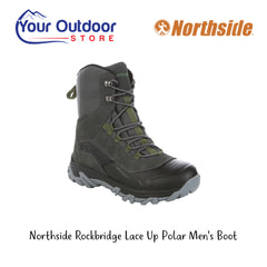 Northside Rockbridge lace Up Polar Men's Boot. Hero Image Showing Logos and Title. 