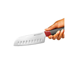 Grey/Red | OXO Outdoor Camp Kitchen Prep Set Image Showing Close Up View Of The Supplied Knife.