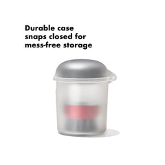 OXO Outdoor Soap Dispensing Brush With Storage Case | Image Showing The Brush In Its Case.