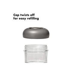 OXO Outdoor Soap Dispensing Brush With Storage Case | Image Showing The Screw Off Top.