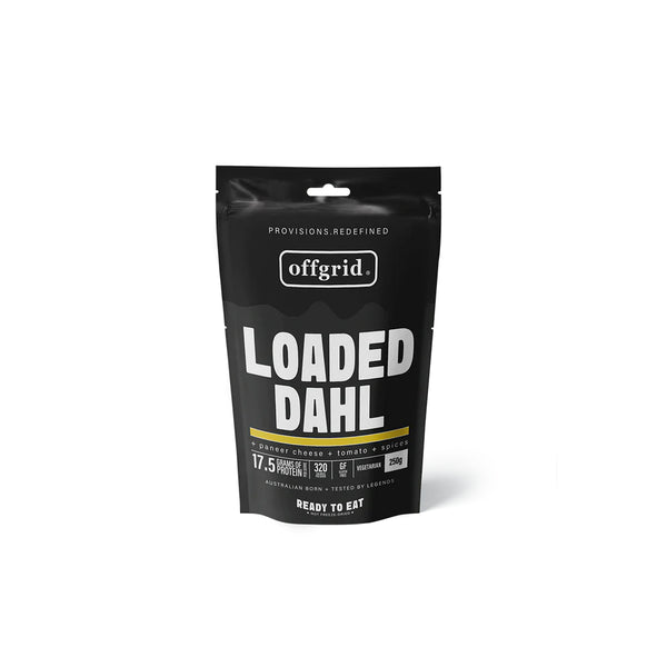 250g | Offgrid Loaded Dahl Heat And Eat Meal Image Showing No Logos Or Titles.