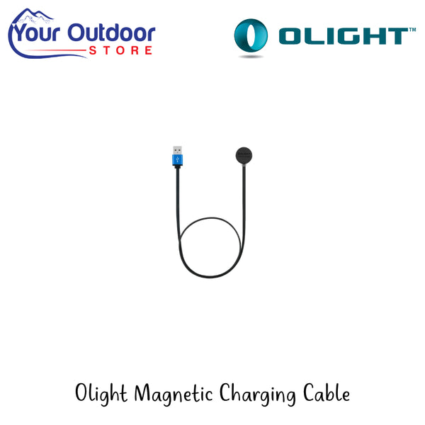 Olight Magnetic Charging Cable | Hero Image Showing All Logos And Titles.
