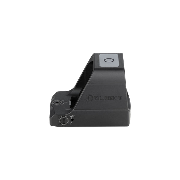 Green Dot | Olight Osight Green Dot 3MOA With Magnetic Charging Cover Image Showing Side View Of Osight With Screws In View.