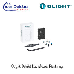 Olight Osight Low Mount Picatinny | Hero Image Showing All Logos And Titles.