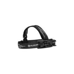 Black | Olight Perun 3 Rechargeable Headlamp 3000lms Image Showing Angled Front View Of Headlamp Cradle, Light Out.