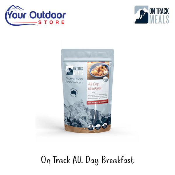 On Track All Day Breakfast | Hero Image Showing All Logos And Titles.