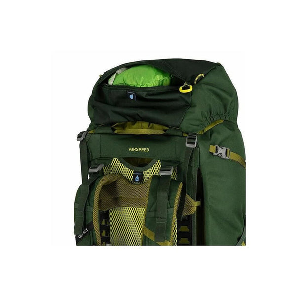 Green Canopy | Osprey Ace Backp0ack Image Showing Close Up of The Lid Pocket, Open.