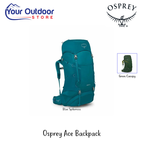Osprey Ace Backpack | Hero image Showing All Logos, Titles And Variants.