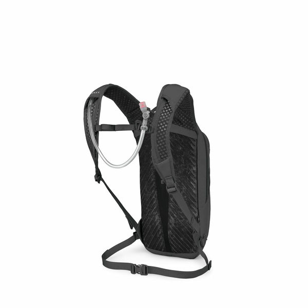 8L / Raven Black | Osprey Berm Hydration Pack Image Showing Angled Back View.