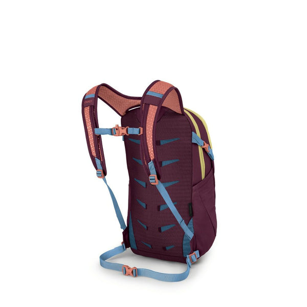 Moody Burgundy | Osprey Daylite Day Pack Image Showing Back View.