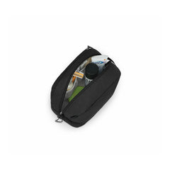 Black | Osprey Daylite Toiletry Kit Image Showing Top View With Zipper Open, Toiletry's Not Included.