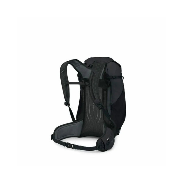 Raven Black-32L | Osprey Hikelite Backpack Image Showing Back View.