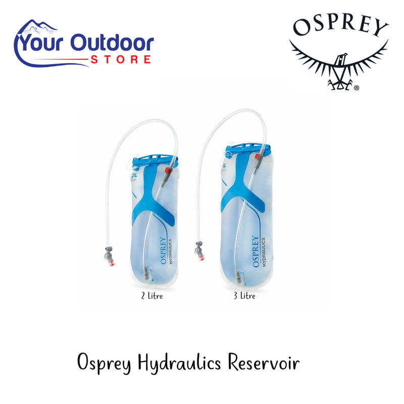 Osprey Hydraulics Reservoir | Hero Image Showing All Logos, Titles And Variant's.