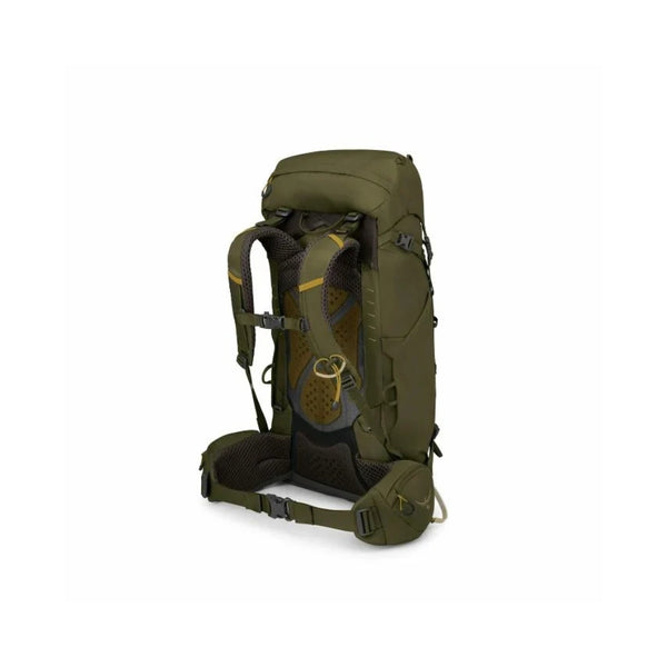 L-XL / Moss Green | Osprey Kestrel 38L Hiking Pack Image Showing Back View. 