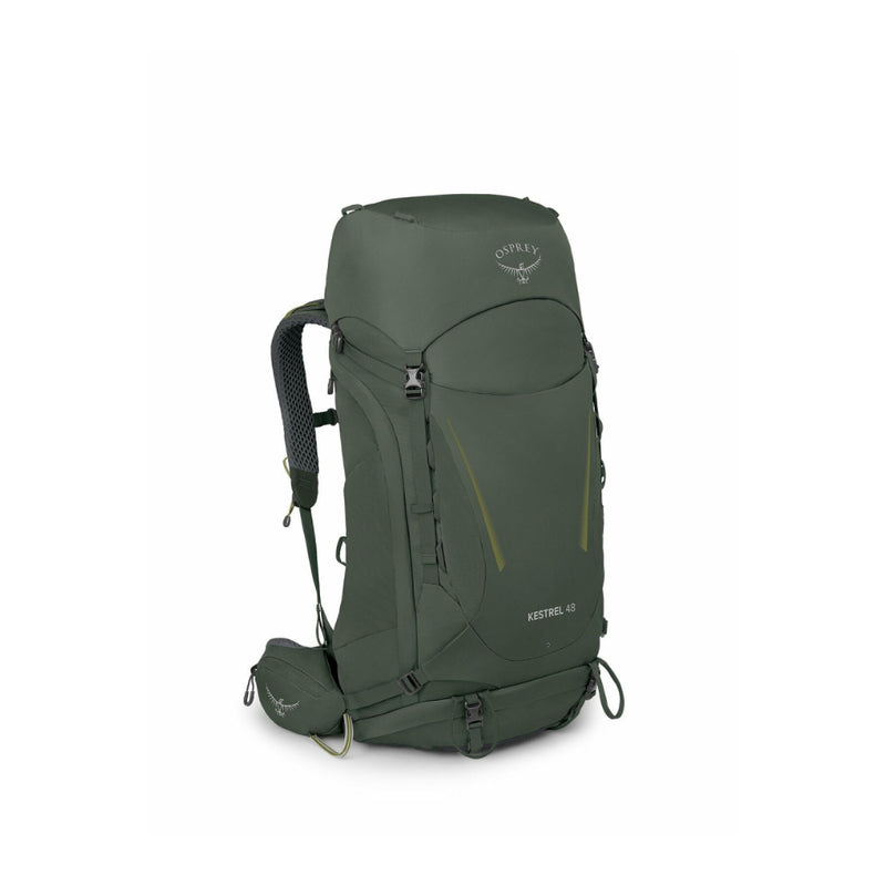 Bonsai Green | Osprey Kestrel 48L Hiking Pack Image Showing No Logos Or Titles.
