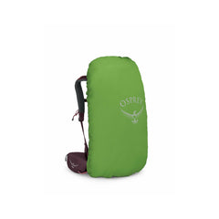 Elder Purple | Osprey Kyte 38L Hiking Pack Image Showing Rain Cover On.