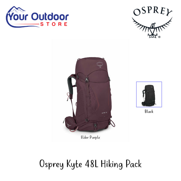 Osprey Kyte 48L Hiking Pack | Hero Image Showing All Logos, Titles And Variants.