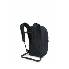 Black | Osprey Quasar 26L Backpack Image Showing Back View.
