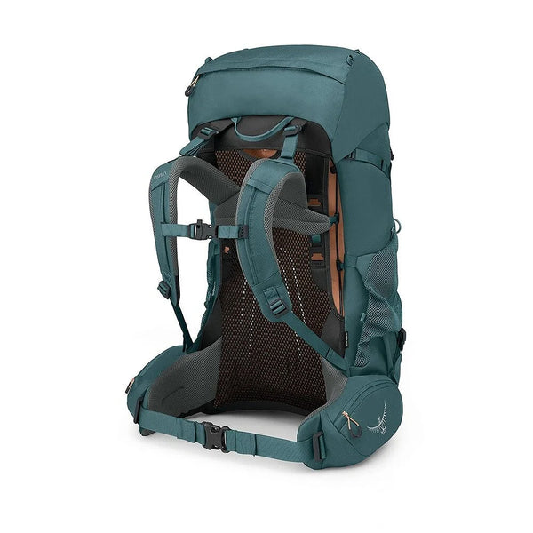 Blue Melon Orange / 65L | Osprey Renn Backpack Image Showing Side View.