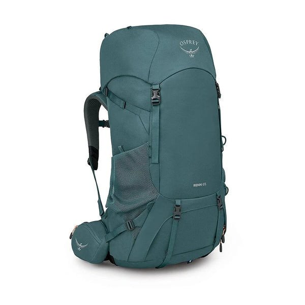 Blue Melon Orange / 65L | Osprey Renn Backpack Image Showing Side View.