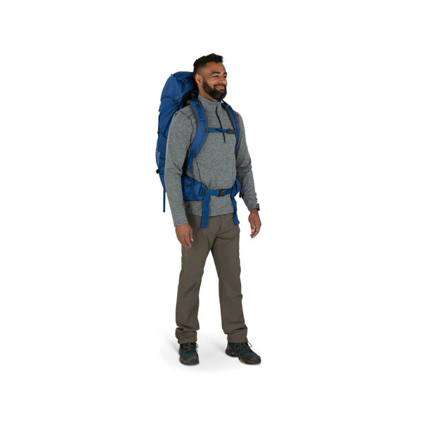 Osprey Rook Hiking Pack | Image Showing Front View On A Model.