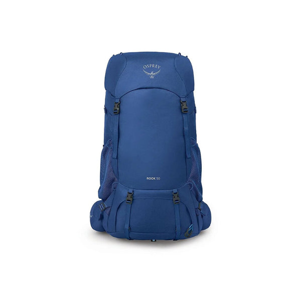 50L - Astrology Blue/Blue Flame | Osprey Hiking Pack Image Showing Front View.