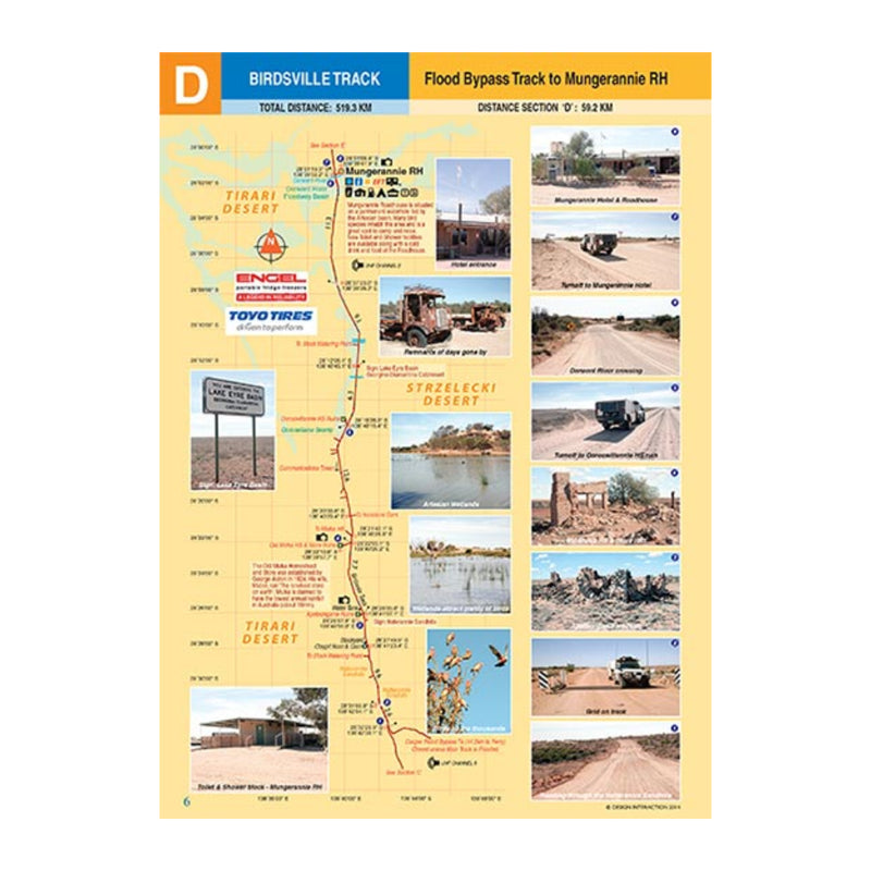 Outback Travellers Birdsville Track | Image Showing Track Section Information, Including Photos.