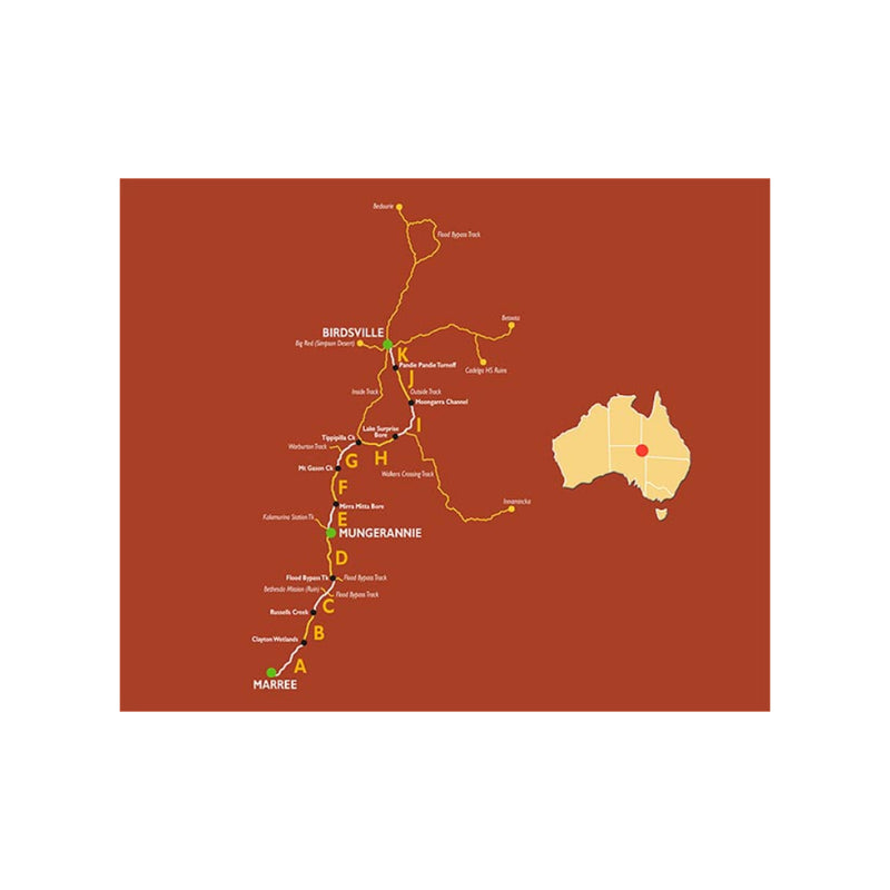 Outback Travellers Birdsville Track | Image Showing Track Section Markers.