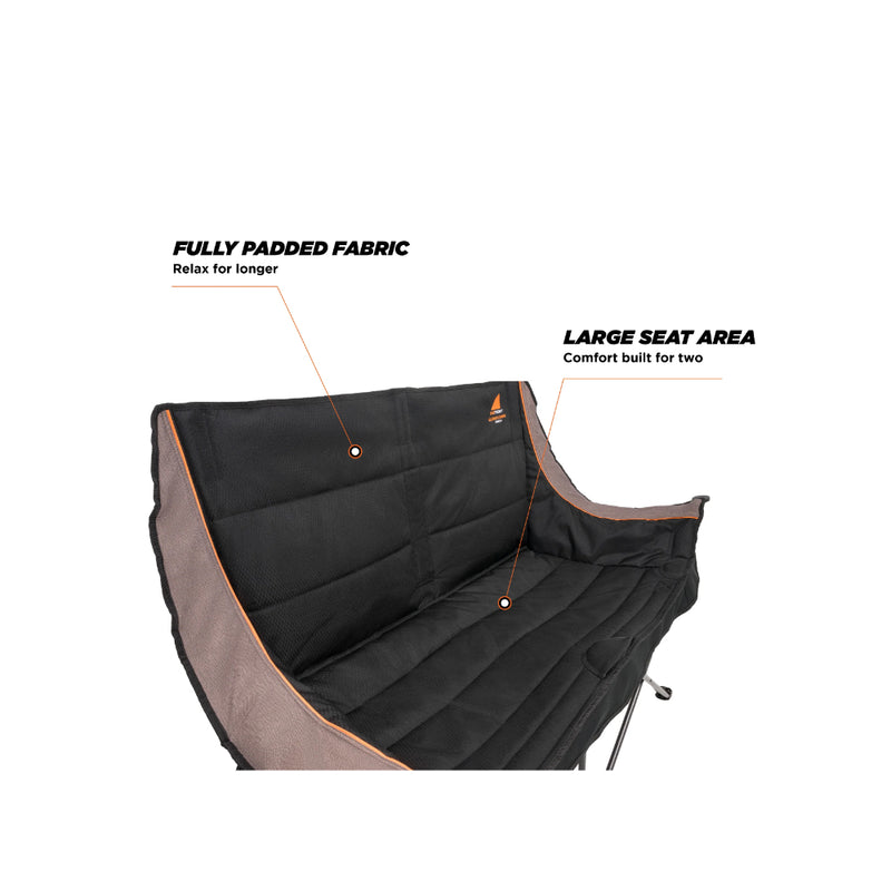 Double | Oztent Glider Lounge Chair Series lll Image Showing Close Up View On The Fabric.