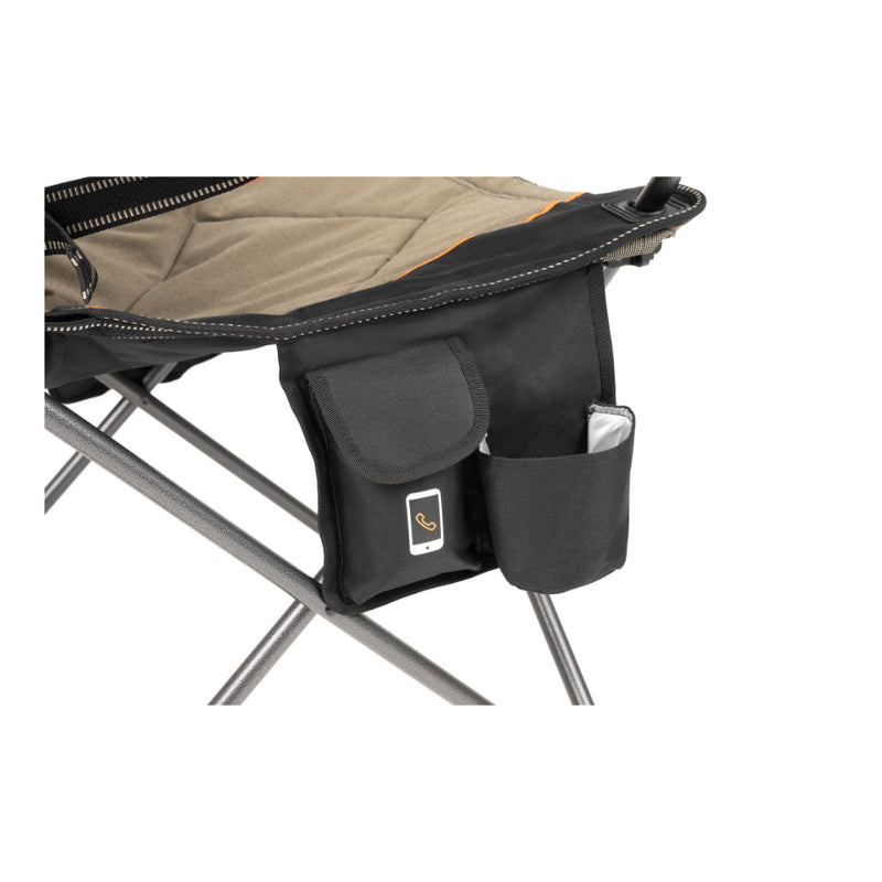 Oztent Goanna Chair Series II | Image Showing Close UP Of The Side Pockets.