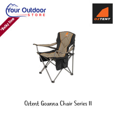 Oztent Goanna Chair Series II | Hero Image Showing All Logos And Titles.
