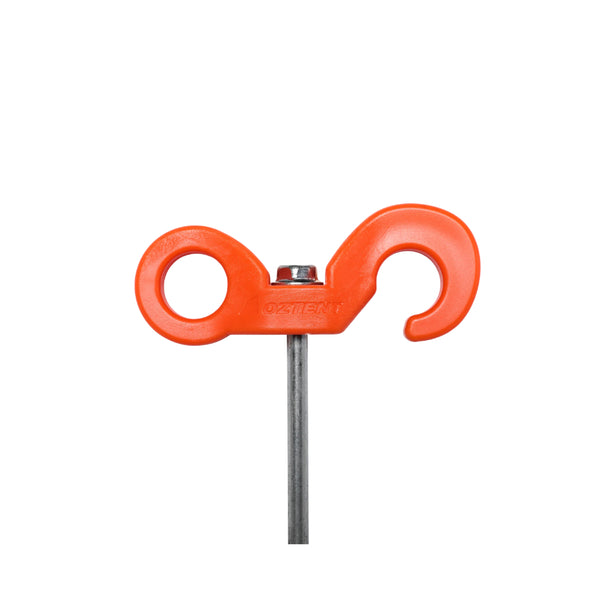 Orange | Oztent Ground Peg Image Showing Close Up View of The Ground Peg Head.