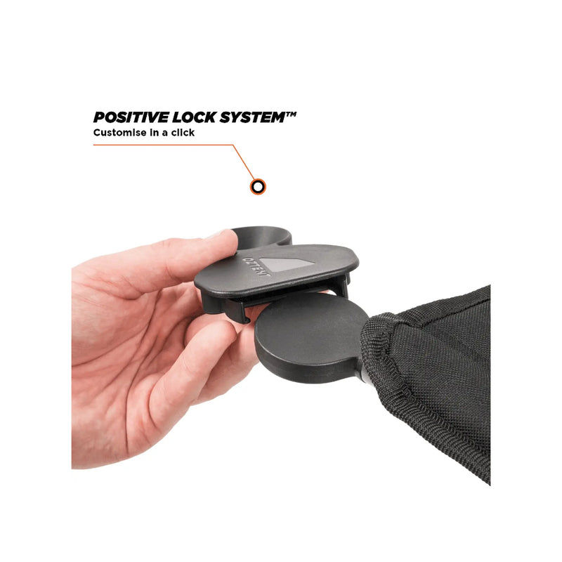 Single | Oztent King Goanna Chair Series lll Image Showing Close Up View Of The Positive Lock System.