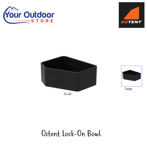 Oztent Lock On Bowl | Hero Image Showing All Logos, Titles And Variants