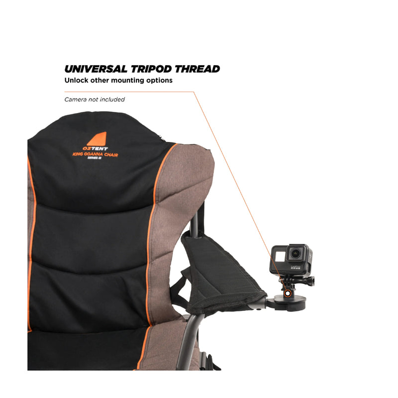 Oztent Lock-On Mini Lamp | Image Showing Close Up View Of The Universal Tripod Thread.(Camera Not Included)