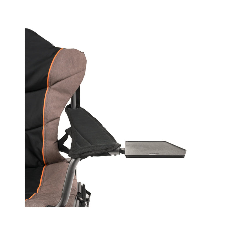 Oztent Lock-On Side Table | Image Showing Front View Of The Side Table On A Goanna Series lll Chair.(Chair Not Included)