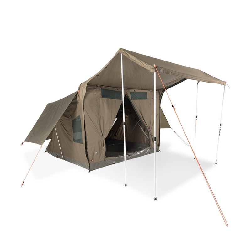 Khaki | Oztent RV-5 Plus Tent Image Showing No Logos Or Titles.