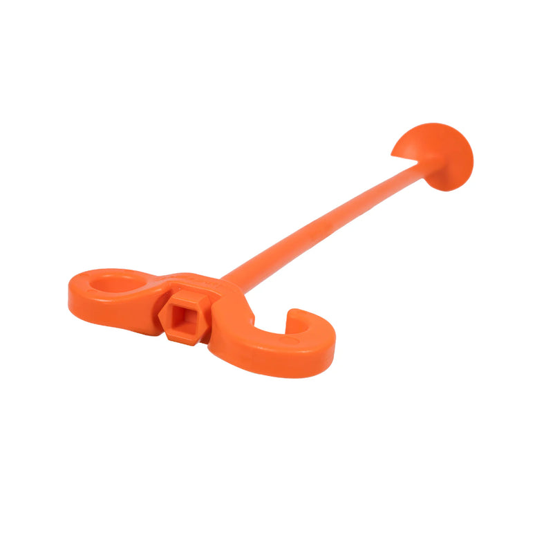 Orange / 50cm | Oztent Sand Peg Image Showing Top View Of The Hex Head.