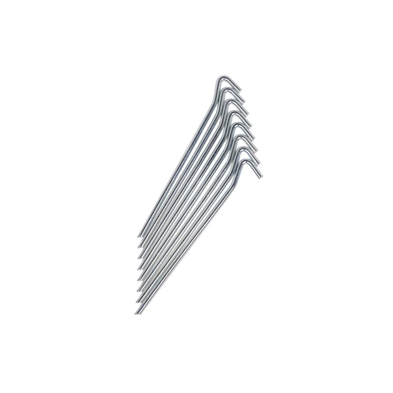 Steel | Oztenet Steel Tent Pegs 8 Pack Image Showing No Logos Or Titles.