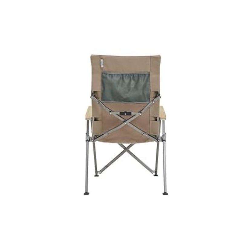 Taupe | Oztrail Cape Series Recliner Image Showing Back View.