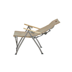 Taupe | Oztrail Cape Series Recliner Image Showing Side View, Of Chair Reclined.