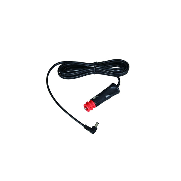 Black/Grey | Oztrail Doucomfort Queen Air Bed With 102V/240V Built In Air Pump Image Showing 12V Power Supply Cord.