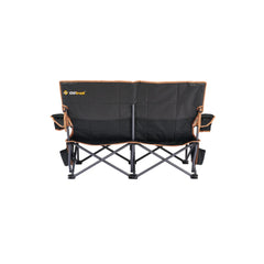 Black | Oztrail Fireside Double Chair Image Showing Back View.